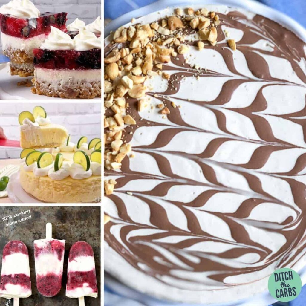 collage of 16 best keto cheesecake recipes