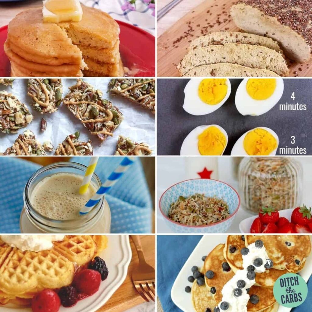 collage of the best keto breakfast ideas