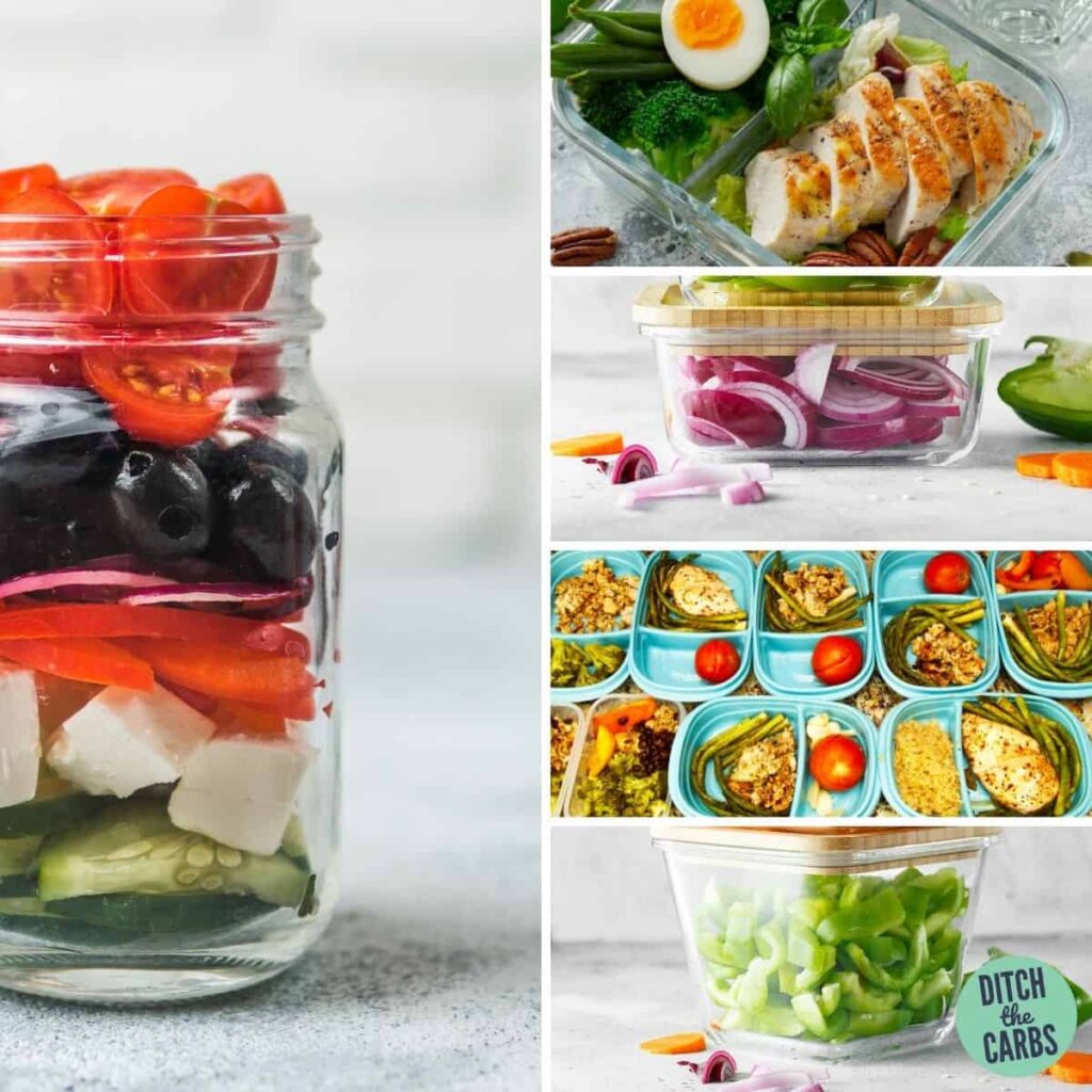 collage of the 5 best meal prep containers