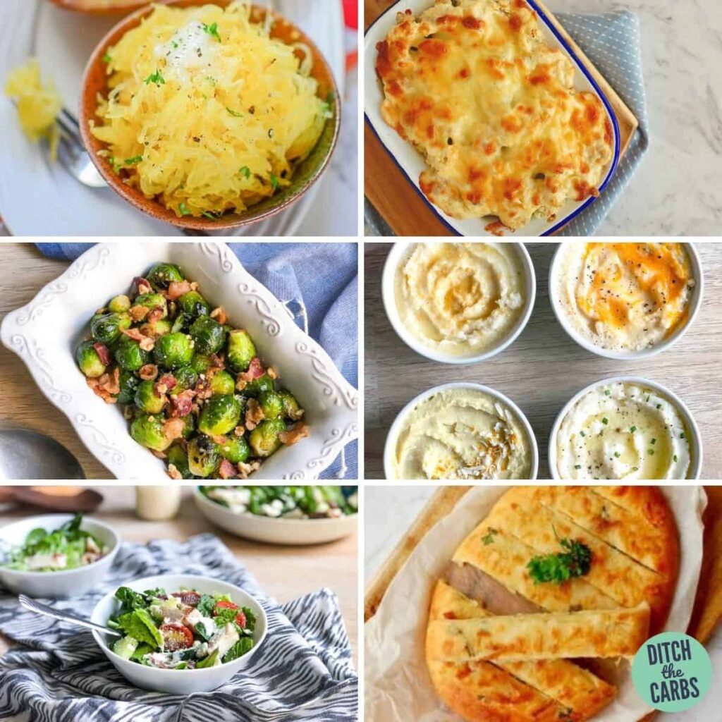 collage of the best side dishes for pork