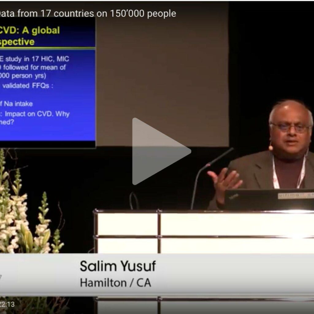 Dr Yusuf discussing new heart disease study