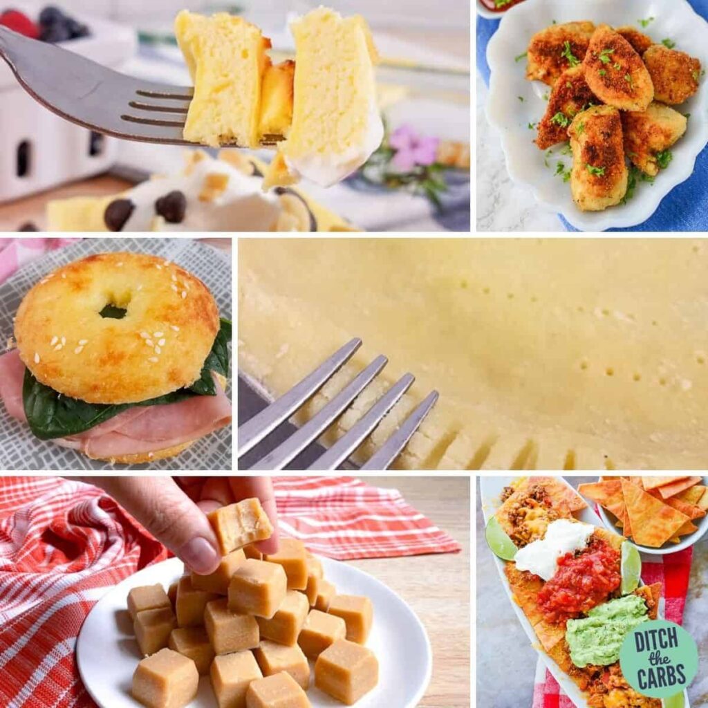 collage of the best keto coconut flour recipes