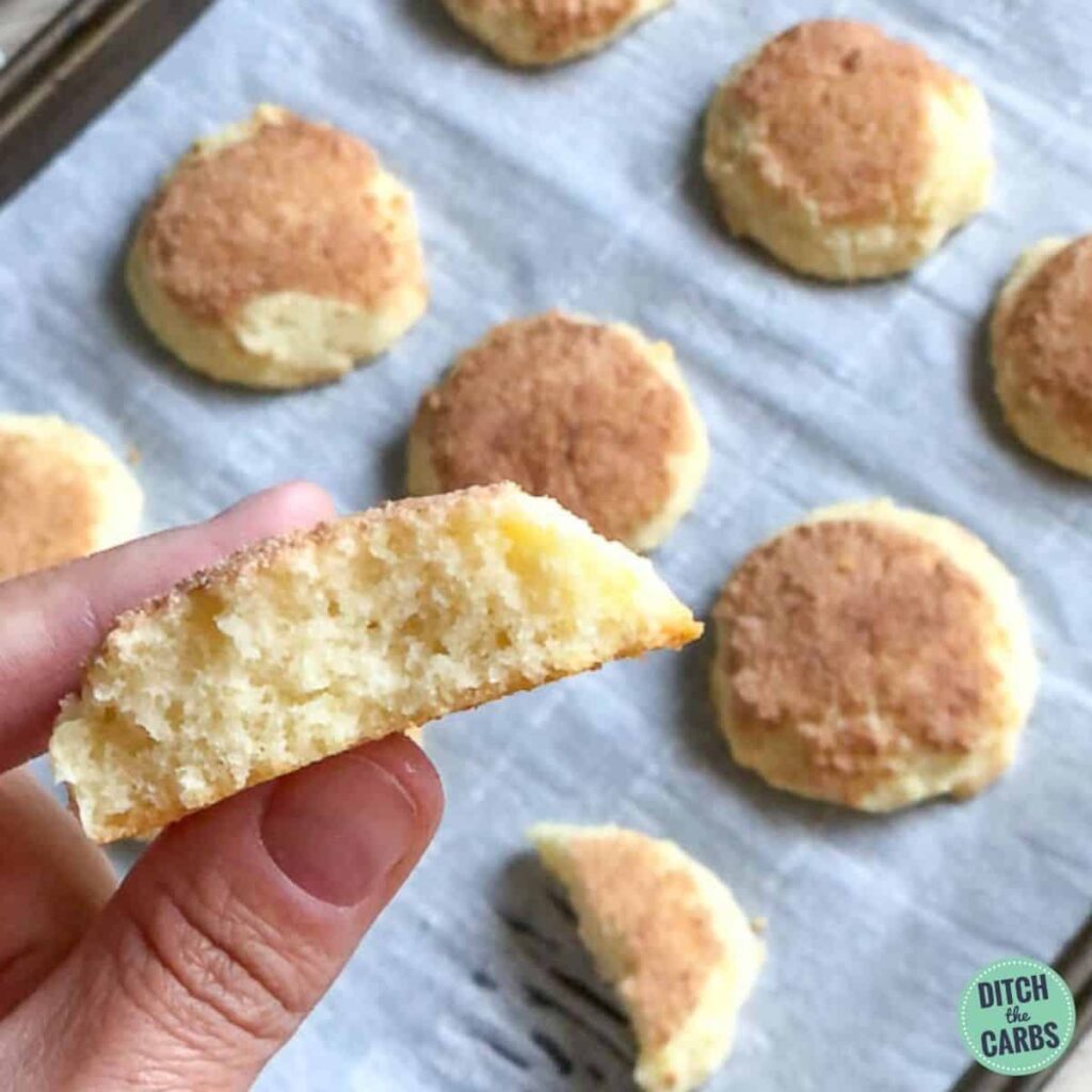 snickerdoodle cookies stacked on a plate